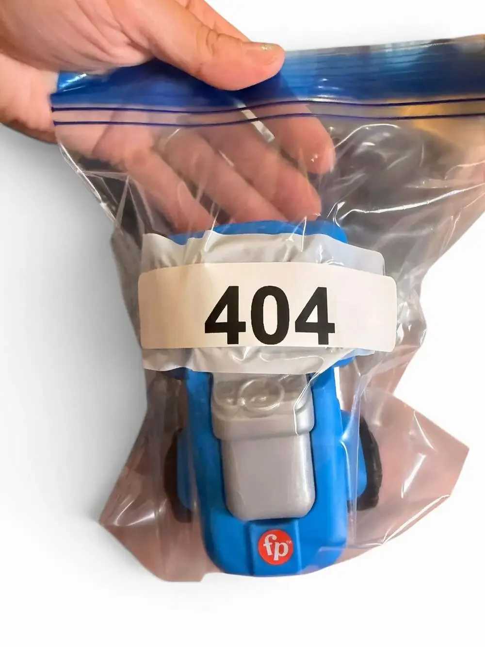 Fisher-Price Little People Farm Blue and Silver Tractor Toy Vehicle